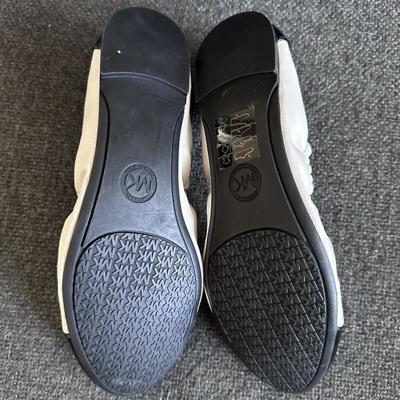 Michael Kors Women's City Ballet Leather/Patent Nude Black Flats Size‎ 6M - Picture 3 of 5